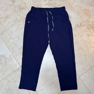 figs limited edition women's scrub pant, high waisted, navy, XXL
